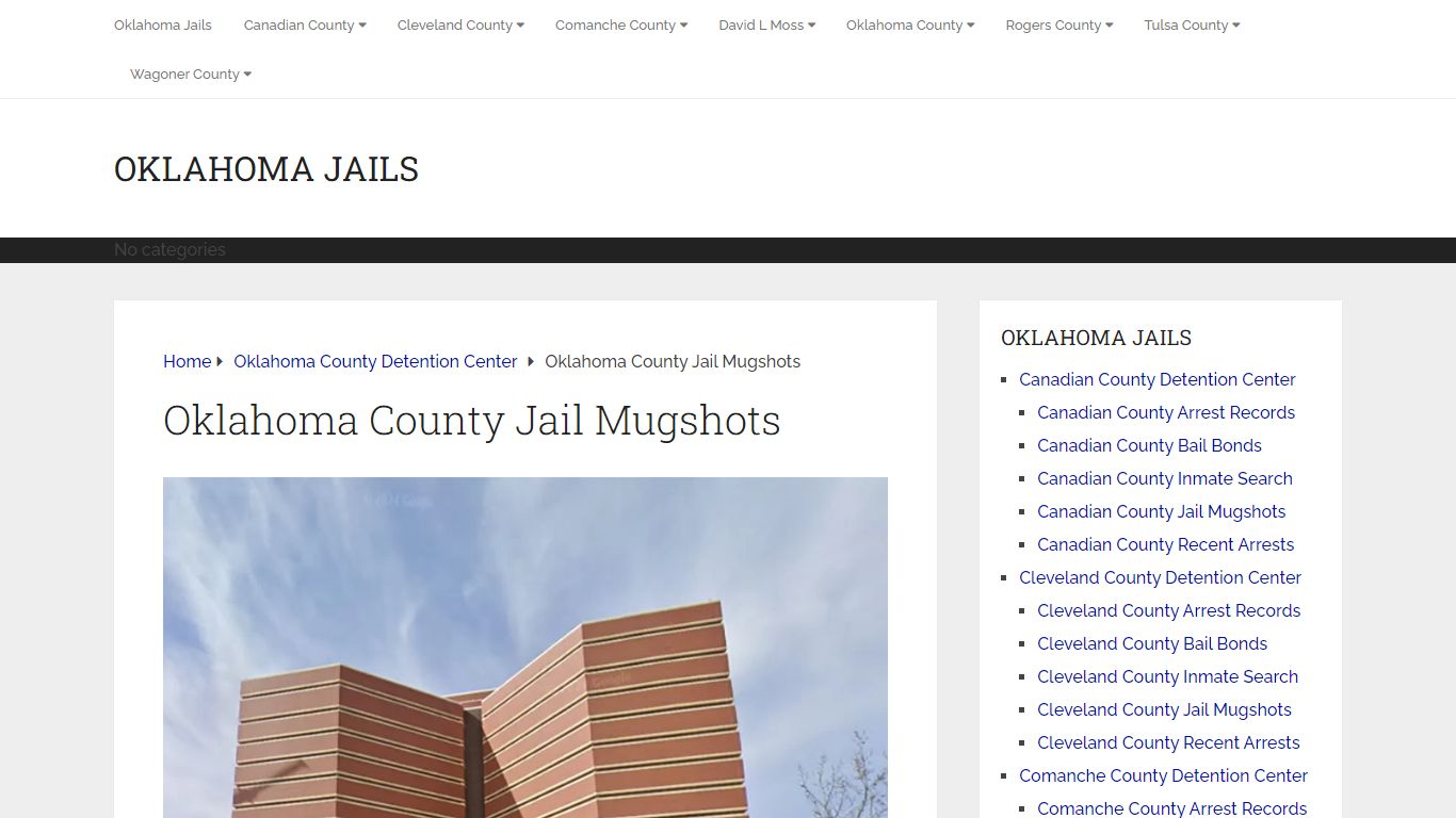 Oklahoma County Jail Mugshots - Inmate Pictures and Photos