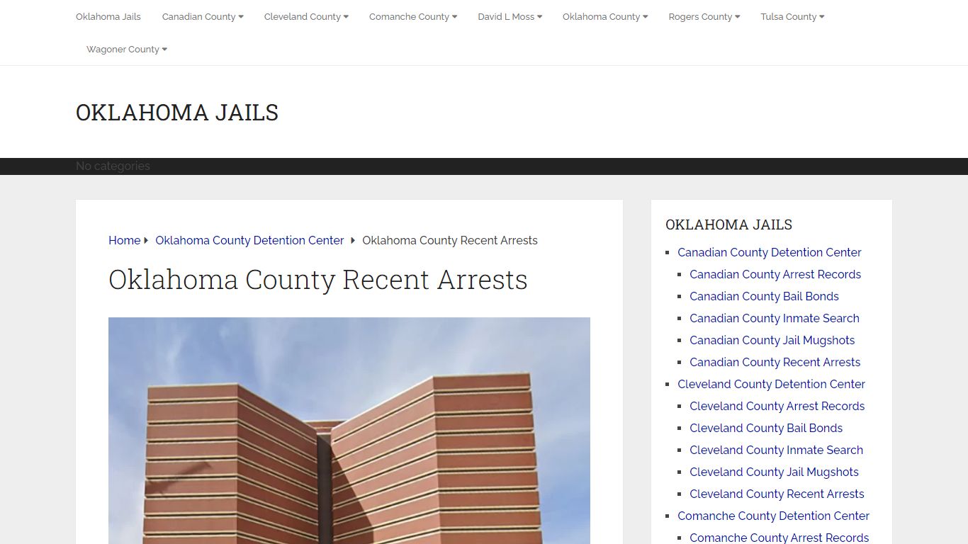 Oklahoma County Recent Arrests | Detainee and Inmate Info